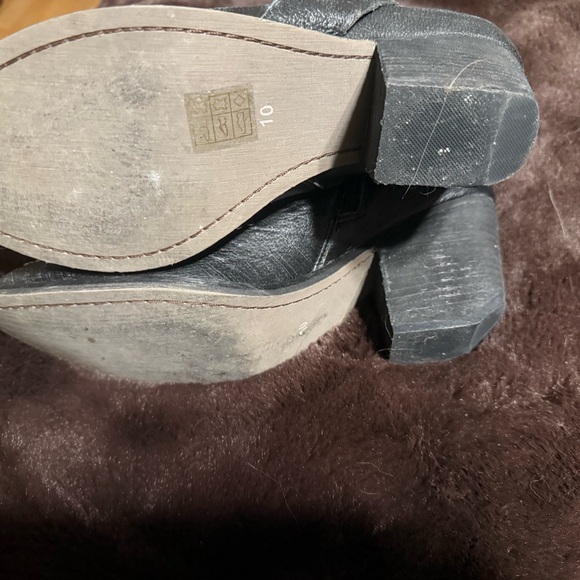 Jeffrey Campbell Studded Black Leather Heeled Boots - Picture 5 of 6